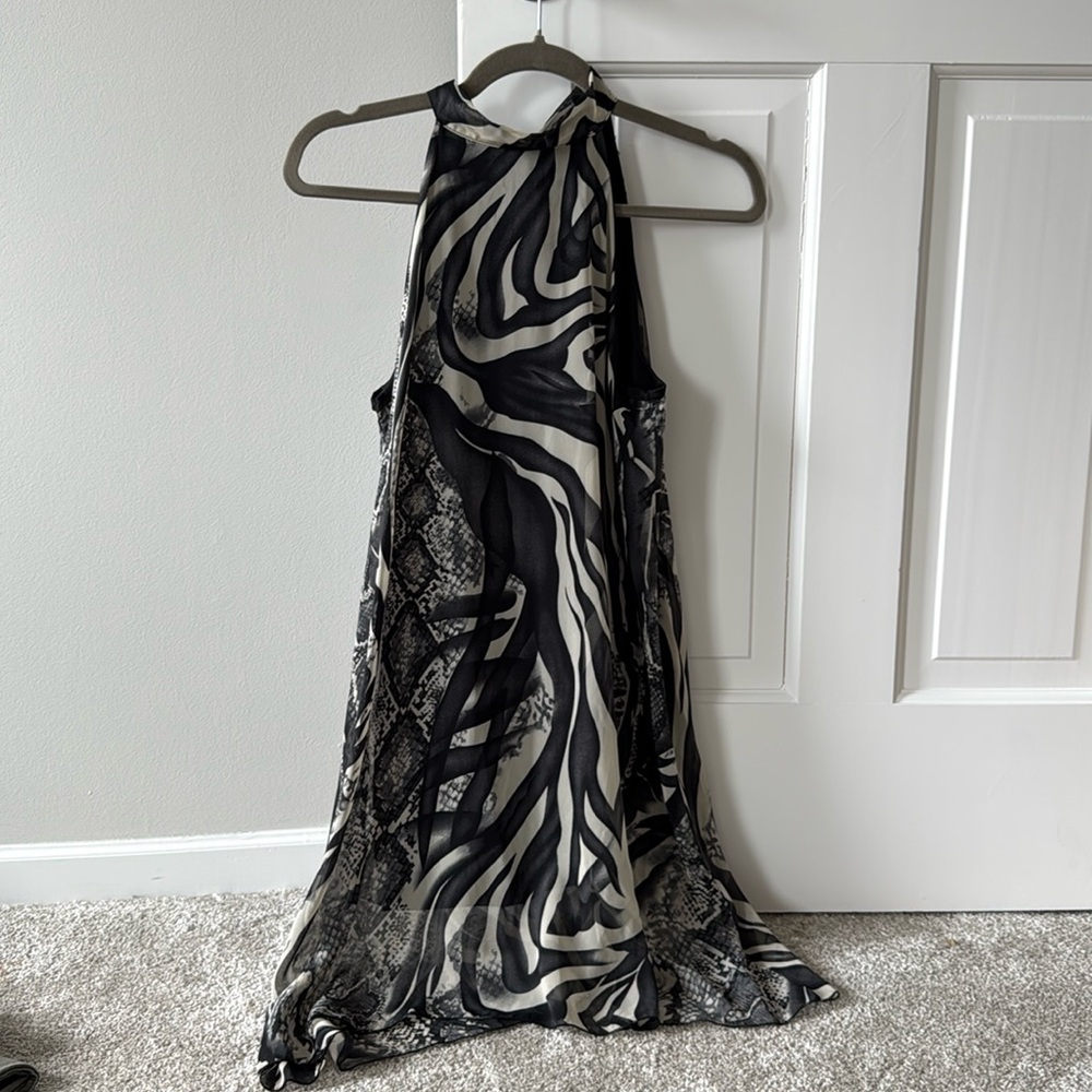 Mimozzas Animal Print Tie Back Dress